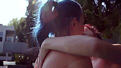 exploring her body with gentle touches