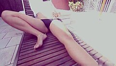 miami latina angelina finds big black dick in the pool