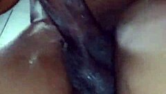 Rough Doggystyle Shower Session with Bent Over Black Babe and Cumshot