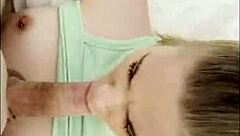 my hot blonde roommate sucks my cock greedily.