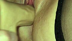 Wife enjoys big cock dildo