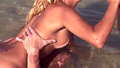 Brazilian Barbie Banks Gets Deep Pussy Drilling In The Water, Doesn't She?