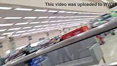 Wife Flashes No Panties in Public Street and Car