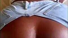 Sexy ebony amateur bends over for big black cock doggystyle backshots