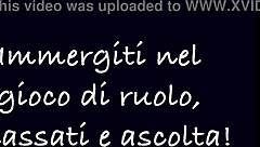 Mistress Dominates Slave in Italian Roleplay Ep1