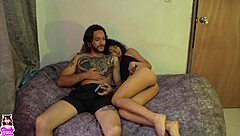 Tiny cum drain tries to fit 10 incher in her cunt