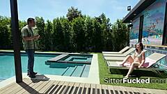 i caught the babysitter breaking into the house unexpectedly.