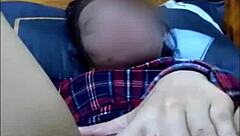 Beautiful Filipina girl has sensual video call sex in dorm