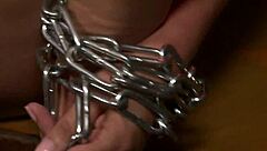 why are you punishing this busty submissive with bondage in the garage?