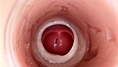 camera dives deep inside wet pussy capturing huge squirting cum load explosion 💦🍆