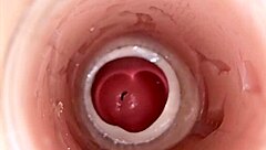 camera dives deep inside wet pussy capturing huge squirting cum load explosion 💦🍆