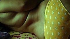 Wife in period rests while cuckold hubby films her sleeping form!