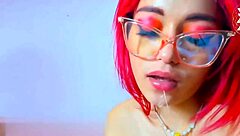 Horny submissive Colombian lesbians share intense kisses, spitting, and sensual pussy licking.