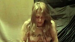 Oh, feel those belt strikes on me as your bound slave. I'm enduring this intense humiliation and bondage orgasm in homemade clip.