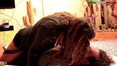 Oh man, in this host clip she ruins his cumshot with intense foot fetish teasing!