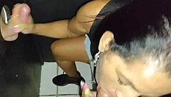 I sucked off strangers' cocks at the gloryhole in the swingers house party!