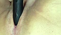 Bbw Grace with fat pussy goes for a quick dildo fuck at home office!