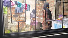 Latina housewives turn up the heat with steamy homemade porn after finishing their laundry chores