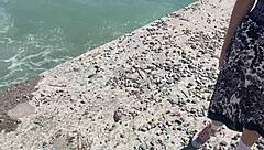 cute beach girl becomes dirtiest fetish slave