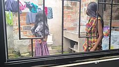 Latina housewives turn up the heat with steamy homemade porn after finishing their laundry chores