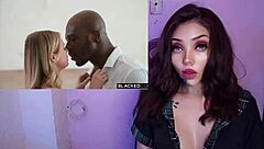 i feel so horny as a sexy blonde latina teen devouring this massive black cock in pov until creampie