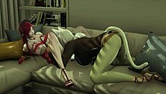 Hilda And Ghislaine Star In Futa Lesbian Action With Cumshot