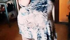 I get so turned on masturbating in stockings while dancing as a busty brunette european milf