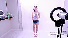 i shy model purple hair get fuck at audition