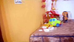 Hey, why is this horny wife fingering her wet pussy, craving a big cock from her servant to fill it?