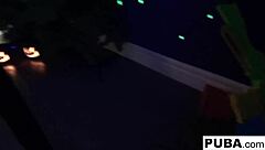 Do You Think These 2 Hot Blondes Can Handle Sharing A Halloween Scare Together?