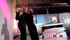 slut milf audrey bitoni rides monster cock in lingerie costume roleplay with intense brunette passion