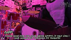 Dami Dancing Wildly In The Night Club! Jerking Off To Monster Big Black Cock Masturbation Fantasy!