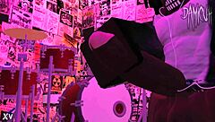 Dami Dancing Wildly In The Night Club! Jerking Off To Monster Big Black Cock Masturbation Fantasy!