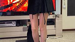 hot italian amateur lollolara91 shaves pussy for creampie feet fun