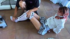 my girlfriend gets excited and moans from playful tickling sessions