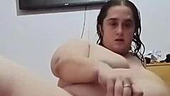 uh, i'm so horny and alone at home, gotta relieve myself, masturbating with my toy, my pussy's soaked and i have multiple orgasms