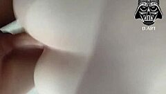 Brazilian crossdressing hunk with pierced nipples enjoys intense bareback action. Skinny brunette gets ass worshiped in homemade gay domination scene.