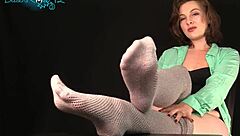I Feel So Dominated in These Long Socks by Brunette Milf's Foot Femdom Power