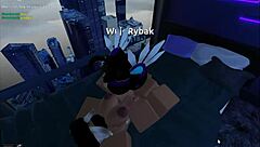 Horny Roblox boy dives into intense anal missionary with busty figure