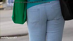 Blonde Horny Spy Captures Black Ebony Ass In Candid Voyeur Footage But Reveals Hidden Anal Action