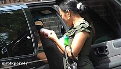 Blonde Horny Spy Captures Black Ebony Ass In Candid Voyeur Footage But Reveals Hidden Anal Action