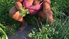 I'm tending to the church garden as a devoted believer, keeping everything neat and orderly in this peaceful setting.