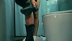 scarlett taylor gets excited watching naomi sucking a hot dude's cock in the shower before they join in