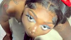 Amateur Ebony Rides Massive Black Cock In Wet Sex Tape