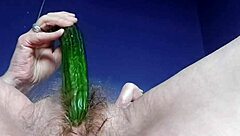why not fuck that hairy pussy with a cucumber?