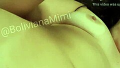 Horny latina masturbates to squirting orgasm soaking bed