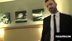 Submissive British babe Rhiannon Ryder returns for another domination session with Pascal using bondage vibrator face fucking blowjob cum in mouth rough maledom action