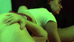 Perverted man gives cunnilingus to his milf for real orgasm