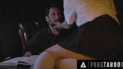 horny virgin teen penelope kay seduces older guy for rough anal office pounding