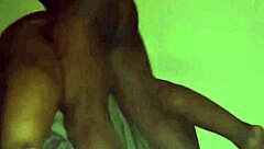 Watch how a massive black cock contrasts with thick ebony stepmom's curves, making her squirt hard in amateur orgasm action